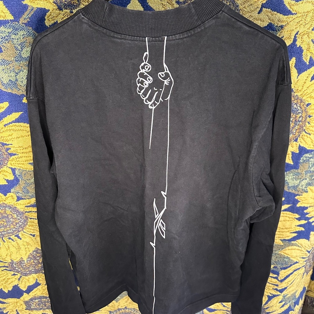 Reebok x Pyer Moss UZGD Long Sleeve Shirt Size L Hands Graphic